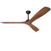 Photo 1 of 60 in. Ceiling Fan No Light in Walnut with 3 Blades and Remote
