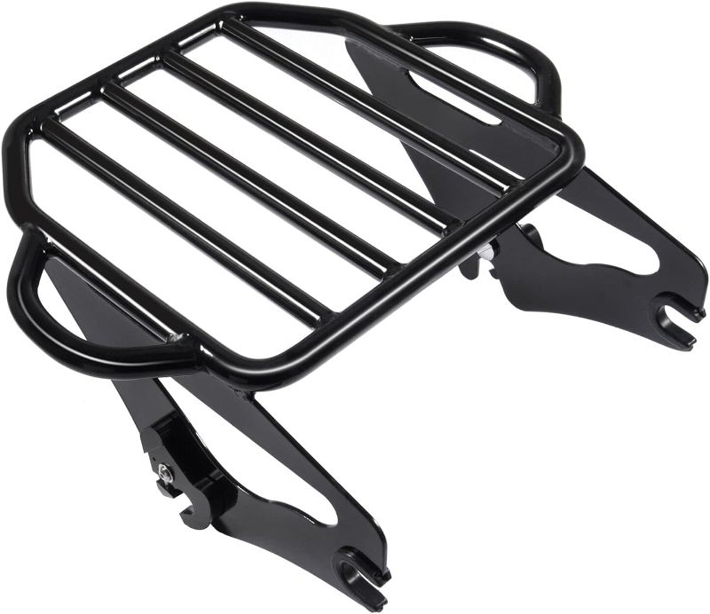 Photo 1 of Benlari Gloss Black Detachable Luggage Rack 2-Up Mounting Rack Compatible for Harley Touring Road King Street Electra Glide 2009-2023 2021 2020 2019 2018 2017 2016 2015 2014 2013 2012 2011 2022