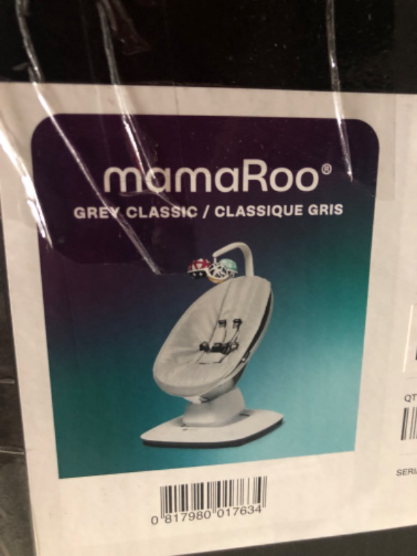 Photo 1 of 4moms MamaRoo Multi-Motion Baby Swing, Bluetooth Baby Swing with 5 Unique Motions, Grey