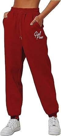 Photo 1 of Allytok Womens Sweatpants Baggy Athletic Drawstring Joggers Y2K Pants with Pockets