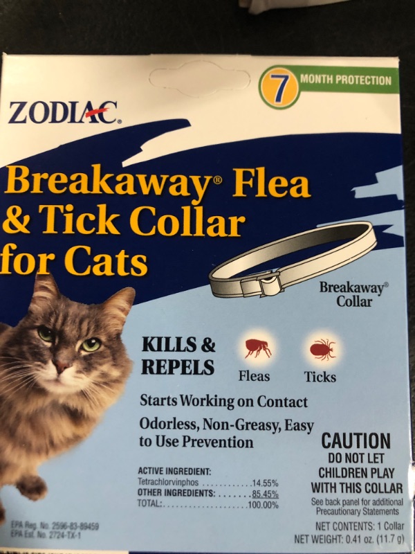 Photo 2 of Zodiac Breakaway Flea & Tick Collar for Cats 7 Month Supply 