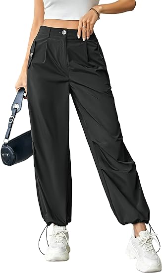 Photo 1 of 29" X 37" Karlywindow Womens High Waist Cargo Pants