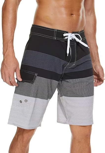 Photo 1 of  28   Men’s Swim Trunks Quick Dry Swimwear Beach Shorts with Side Pockets