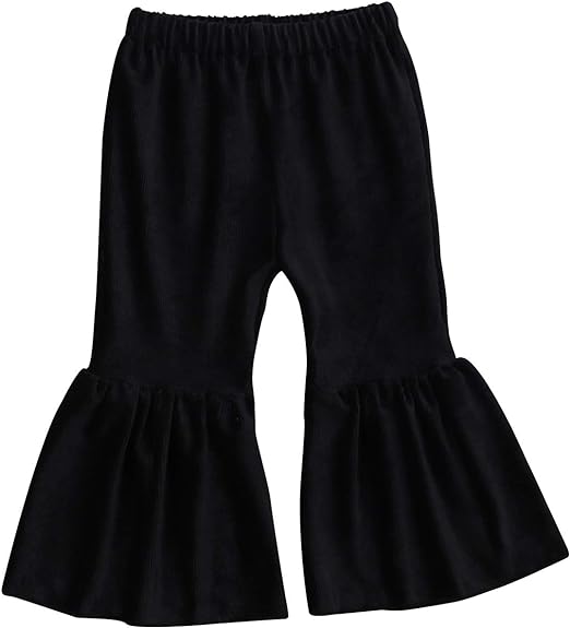 Photo 1 of 2-3T Toddler Bell Bottoms Baby Girls Ruffle Leggings Bell-Bottomed Flare Pants Trousers