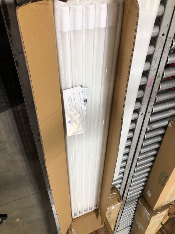 Photo 2 of 20 Pack 4FT LED T8 Hybrid Type A+B Light Tube, 18W, Plug & Play or Ballast Bypass, Single-Ended OR Double-Ended, 5000K, 2400lm, Frosted Cover, T8 T10 T12 for G13, , 120-277V, UL Listed 4 Ft | 5000k