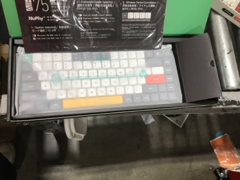 Photo 1 of nuphy Air75 Mechanical Keyboard, 75% Low Profile Wireless Keyboard, Supports Bluetooth 5.0, 2.4G and Wired Connection, Compatible with Windows and Mac OS Systems-Gateron Brown Switch