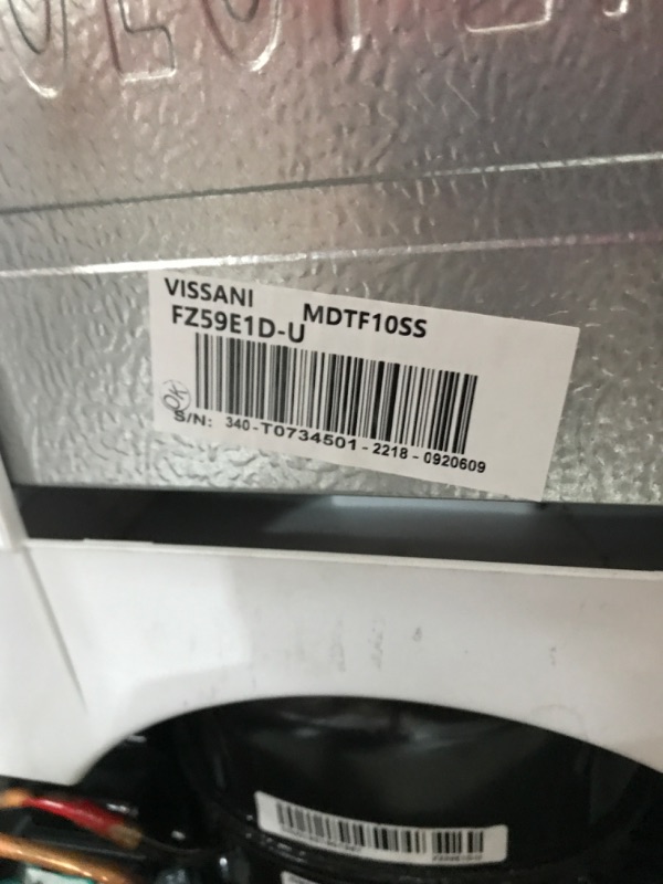 Photo 1 of 10.1 cu. ft. Top Freezer Refrigerator in Stainless Steel Look
