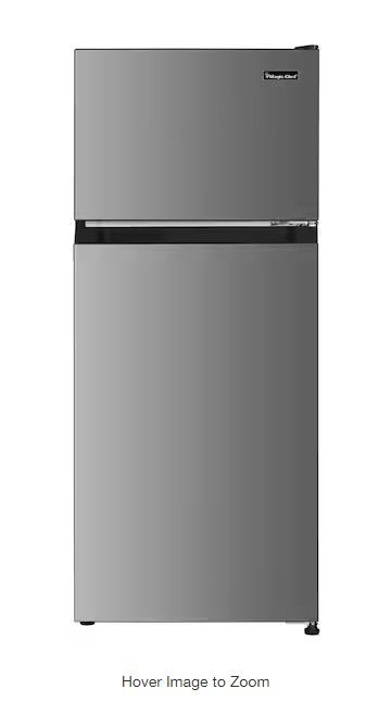 Photo 1 of 18.5 in. 4.5 cu.ft. 2-Door Mini Refrigerator in Platinum Steel with Freezer
