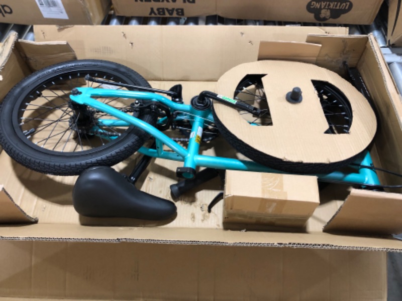 Photo 2 of Cubsala 16" 18" 20" Kids BMX Bike, Freestyle BMX Bike for Beginner Riders, Multiple Colors Mint Green Crossea16"