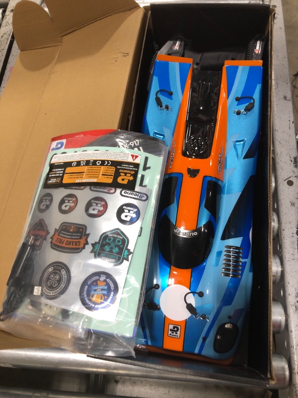 Photo 2 of AMORIL 1/10 AK-917 Fast Brushless RC Cars for Adults,Max 75mph Hobby Electric On-Road RTR Supercar with 9KG Metal Servo,3650 4300KV Brushless Motor,60A Independent ESC,Remote Control Car for Boys,Cyan Blue Brushless 1:10 Scale