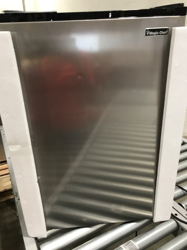 Photo 1 of 4.4 cu. ft. Mini Fridge in Stainless Steel Look without Freezer
