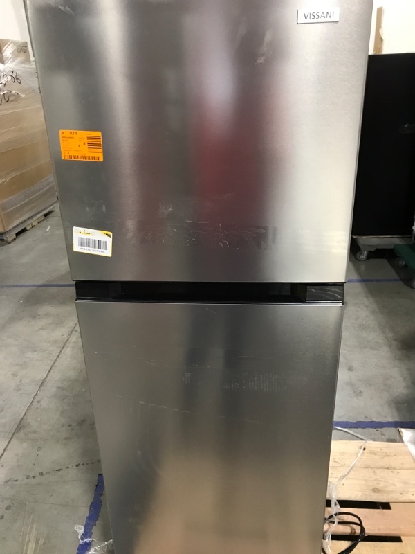 Photo 2 of 7.1 cu. ft. Top Freezer Refrigerator in Stainless Steel Look
