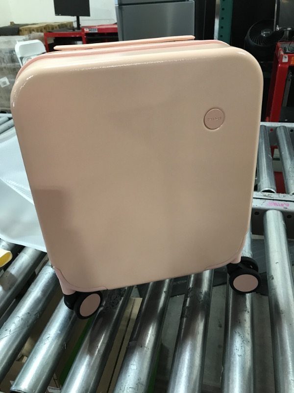 Photo 2 of 14 Inch Underseat Luggage Personal Item Carry on Suitcase, Mixi Spinner Wheels Pink Hardshell Lightweight Rolling Suitcases PC with Cover & TSA Lock for Short Travel 14in underseat Pink