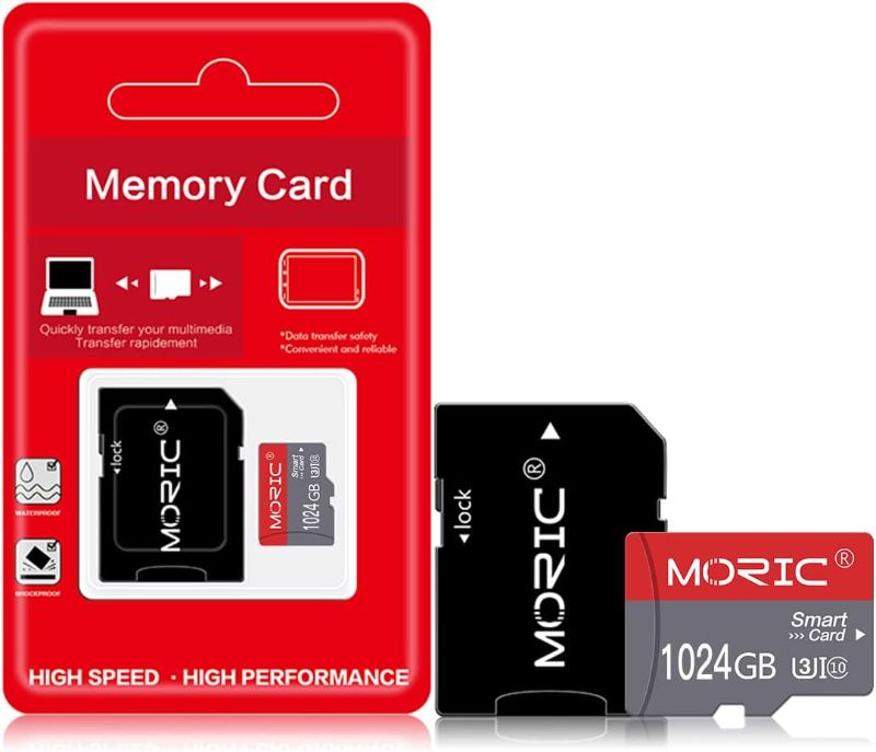 Photo 1 of 1TB Micro SD Card with Adapter Class 10 High Speed 1024GB Memory Card for Smartphone,Camera,Dash Cam,Tablet and Drone
