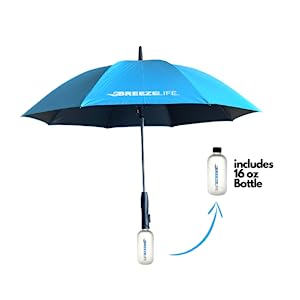 Photo 1 of Breeze Life Sun Umbrella with Fan and Mister, Rechargeable UPF 50+ Sunblock Misting UV Umbrella