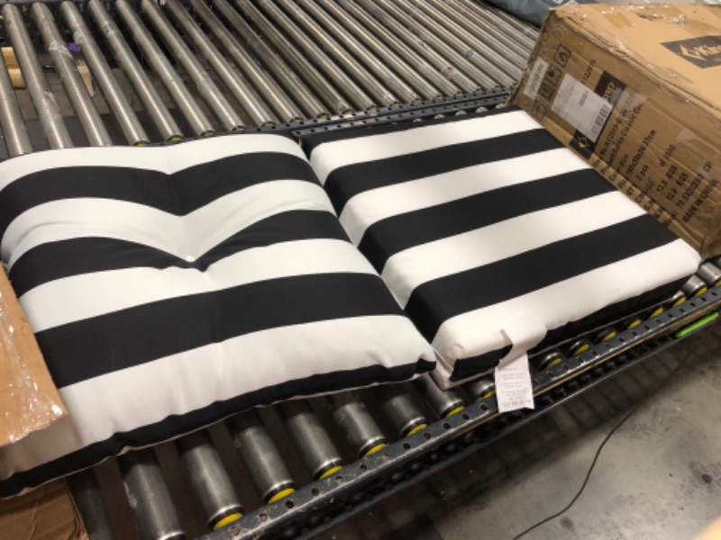 Photo 1 of 22 X 22 INCHES CUSHION SET, BLACK AND WHITE STRIPE