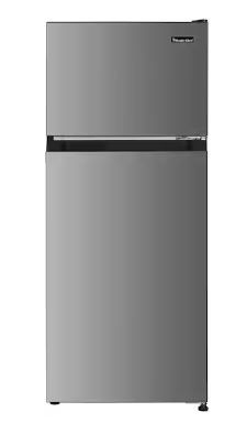 Photo 1 of 18.5 in. 4.5 cu.ft. 2-Door Mini Refrigerator in Platinum Steel with Freezer
