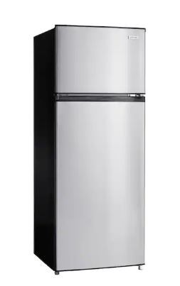 Photo 1 of 7.1 cu. ft. Top Freezer Refrigerator in Stainless Steel Look
