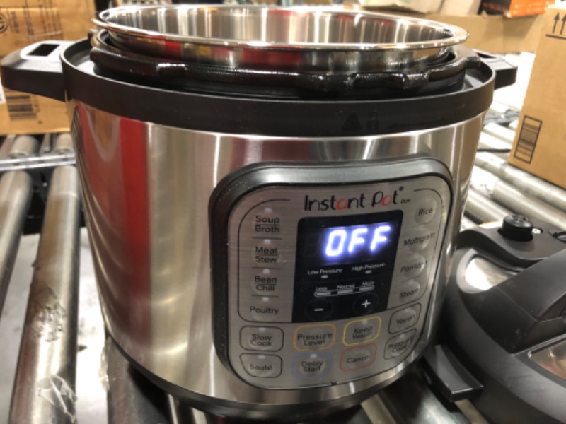 Photo 2 of Instant Pot Duo 7-in-1 Electric Pressure Cooker, Slow Cooker, Rice Cooker, Steamer, Sauté, Yogurt Maker, Warmer & Sterilizer, Includes App With Over 800 Recipes, Stainless Steel, 8 Quart 8QT Duo