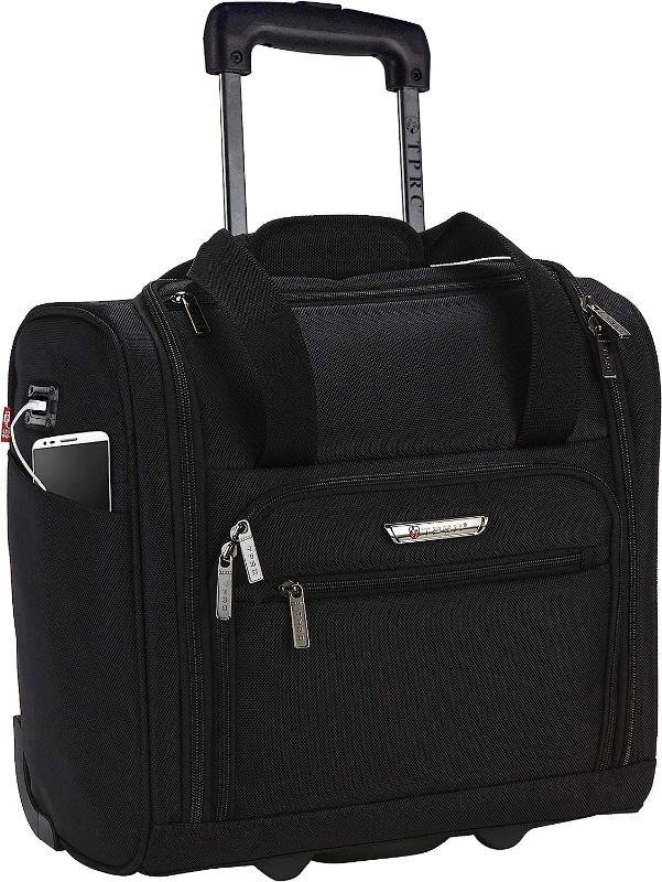 Photo 1 of  TPRC Smart Under Seat Carry-On Luggage with USB Charging Port, Black, Underseater 15-Inch 