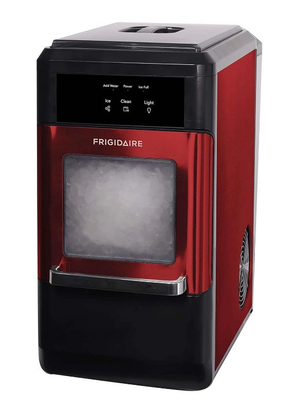 Photo 1 of  FRIGIDAIRE EFIC237-SSRED EFIC237 Countertop Crunchy Chewable Nugget Ice Maker, 44lbs per Day, Red Stainless 
