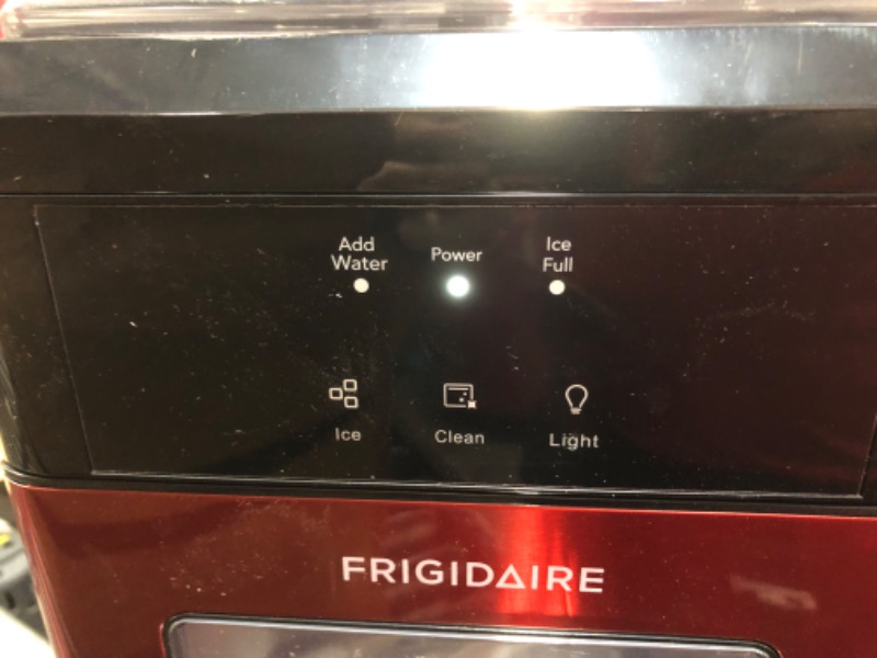 Photo 4 of  FRIGIDAIRE EFIC237-SSRED EFIC237 Countertop Crunchy Chewable Nugget Ice Maker, 44lbs per Day, Red Stainless 