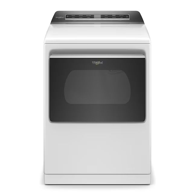 Photo 1 of Whirlpool Smart Capable 7.4-cu ft Steam Cycle Smart Electric Dryer (White) ENERGY STAR