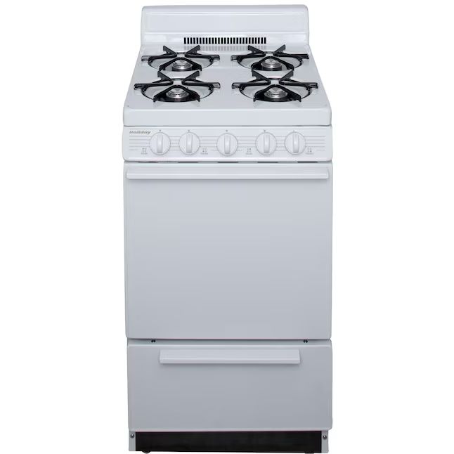 Photo 1 of Holiday 20-in 4 Burners 2.4-cu ft Freestanding Natural Gas Range (White)