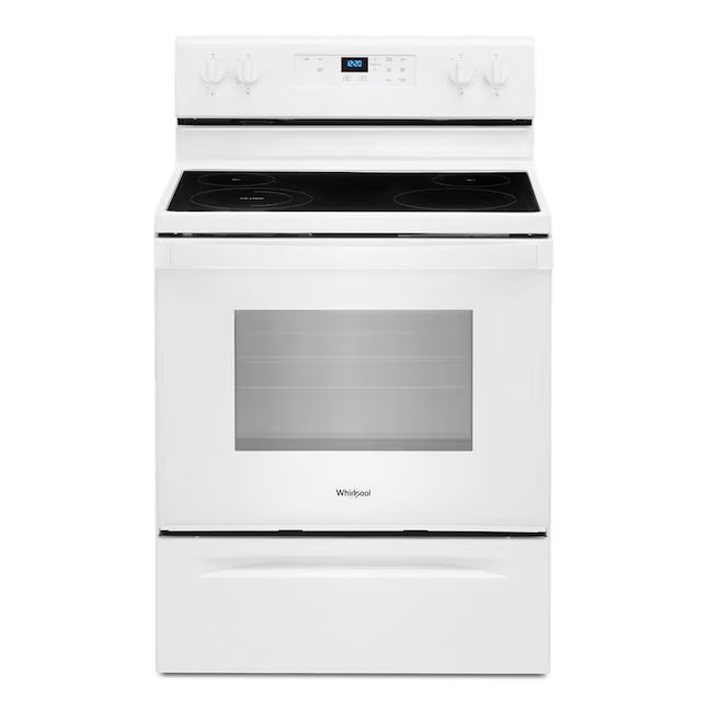 Photo 1 of Whirlpool 30-in Smooth Surface 4 Elements 5.3-cu ft Freestanding Electric Range (White)
