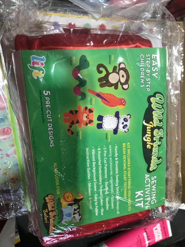 Photo 2 of Bryte Jungle Animals Sewing Kit for Kids: A Fun DIY Arts & Crafts Experience with 5 Pre-Cut Felt Animals, Needles, Thread, Instructions & More - For Kids Age 7+ - Great Gift For Birthdays and Holidays