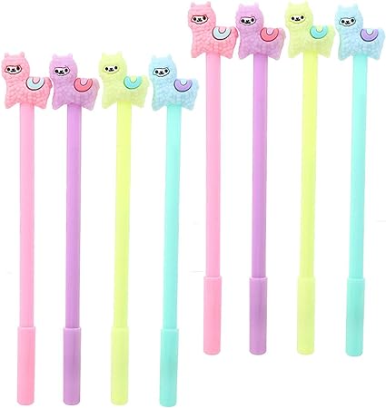 Photo 1 of WIN-MARKET Llama Gel Pens Fashion Cute Colorful Kawaii Lovely Cartoon Animal Sheep Alpaca Pen Black Gel Ink Rollerball Pens Office School Stationery Llama Pen(8PCS)

