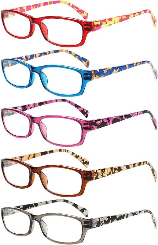 Photo 1 of +1.75 Reading glasses- 5 pack assorted colors. Comes with 5 cases and cleaning cloth.