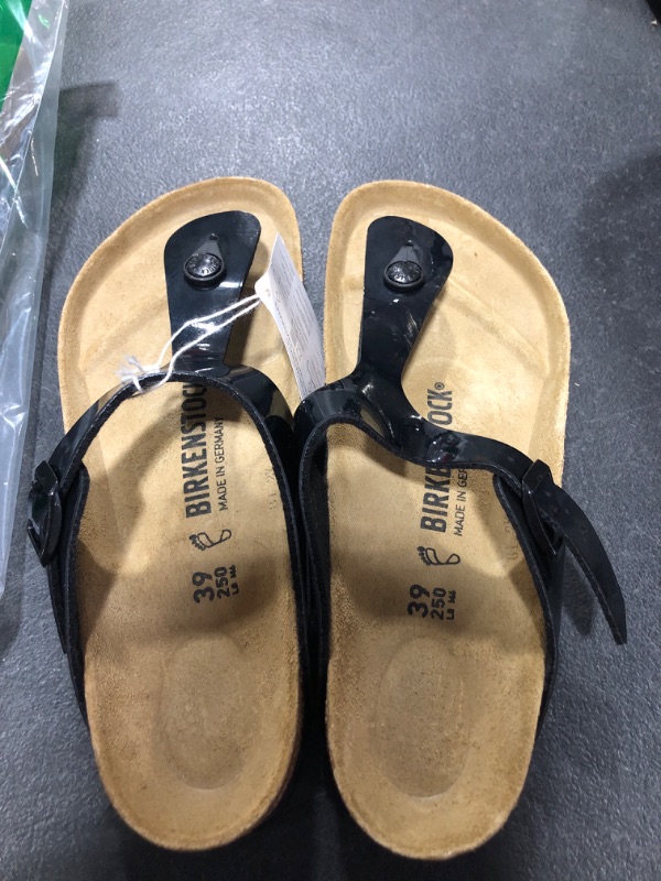 Photo 1 of Birkenstock Gizeh Mules - Birko-Flor Patent in black size 39
