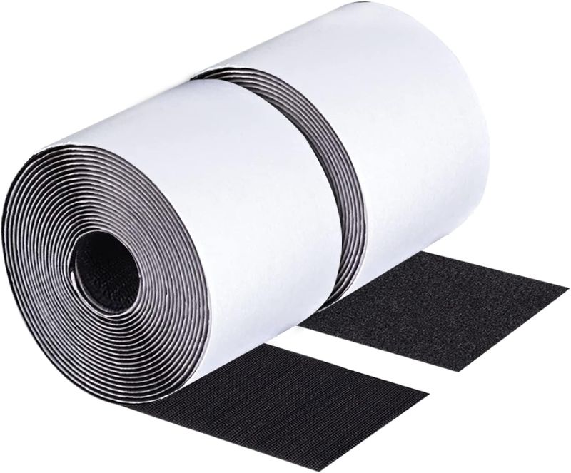 Photo 1 of 
4 Inch x 18 Feet Black Hook and Loop Tape with Adhesive, Nylon Heavy Duty Hook and Loop Tape Strips, Non Slip Rug Grippers, Wall Adhesive Strips, Keep 