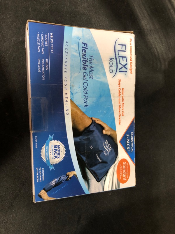 Photo 2 of 2 FlexiKold Gel Ice Packs (Standard Large: 10.5" x 14.5") - Reusable Cold Pack for Injuries, for Back Pain Relief, Migraine Relief Pad, After Surgery, Postpartum, Headache, Shoulder - 6300-COLD 2PK Large (Pack of 2)