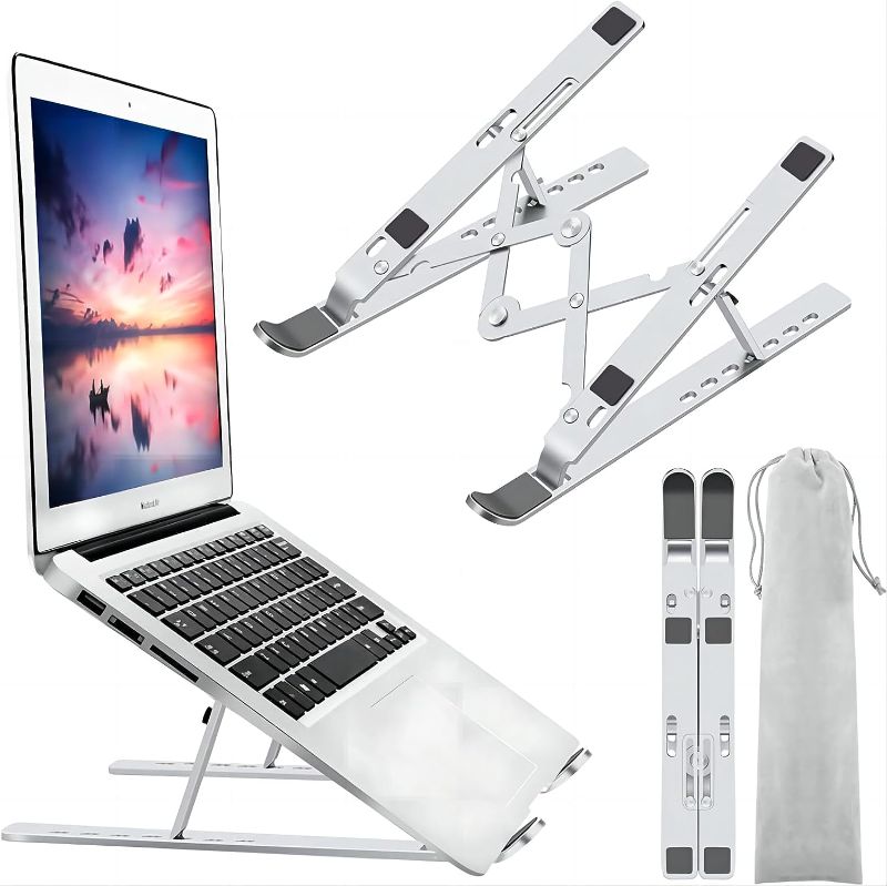 Photo 1 of ??? Laptop Stand for Desk, Fangami Aluminum Computer Riser, Laptop Holder Computer Tablet Stand, Multi-Angels Adjustable Foldable Portable Desktop Stand Compatible with MacBook, HP, Dell, Lenovo