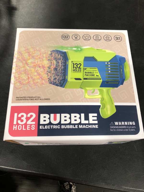 Photo 1 of 132 Hole Rocket Bubble Machine Gun - Bubble Blower Machine Colorful Light Up Bubble Gun, Bubble Maker Gun Toys for Wedding Bubbles Outdoor Indoor Birthday Party Favors Gift?Pink?
