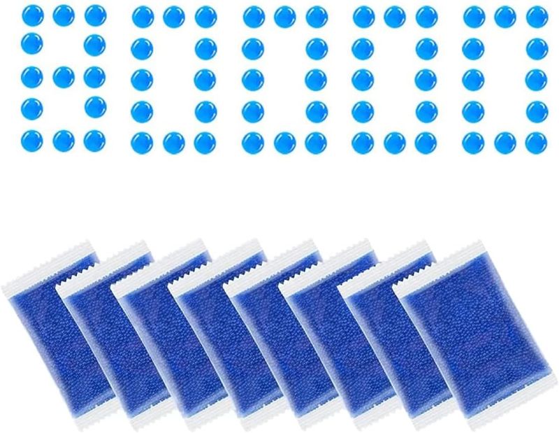 Photo 1 of GBT, Water Bullets Beads Gel Balls, Refill Ammo Water Blasters, for Water Beads Gun, Vase Filler, DIY Crystal Mud, Stress Ball, NonToxic Environmental Friendly (8 Pack, Blue)