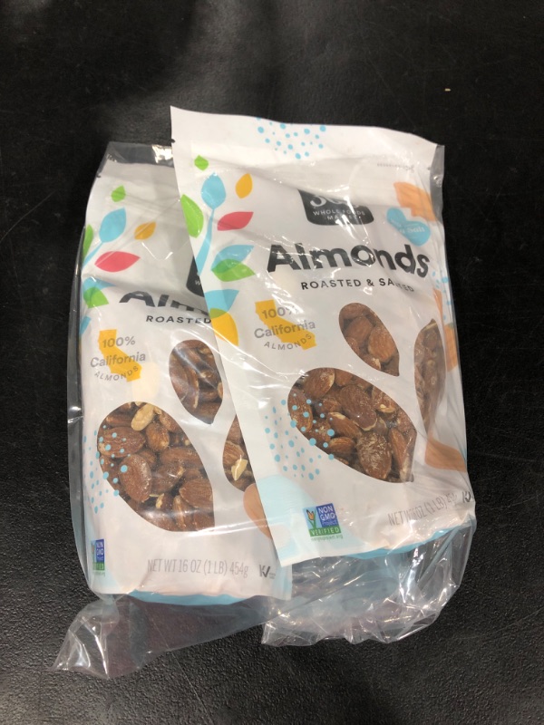 Photo 1 of 365 by Whole Foods Market, Roasted And Salted Almonds, 16 Ounce Salted 1 Pound (Pack of 2)