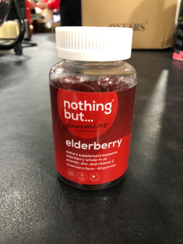 Photo 2 of  Elderberry Gummies, Sambucus - Natural Black Elderberry with Zinc and Vitamin C for Adults and Kids, Supplement and Vegan, 60 Elderberry Immune Support Gummies