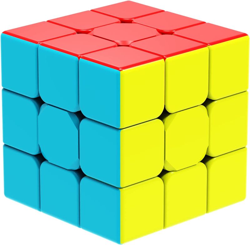 Photo 1 of Speed Cube Set Magic Cube Puzzle Cube Toy for Children Adults Stickerless Magic Cube Educational Toys Improve Concentration Memory Easy Turning 3D Puzzle Cube Toy