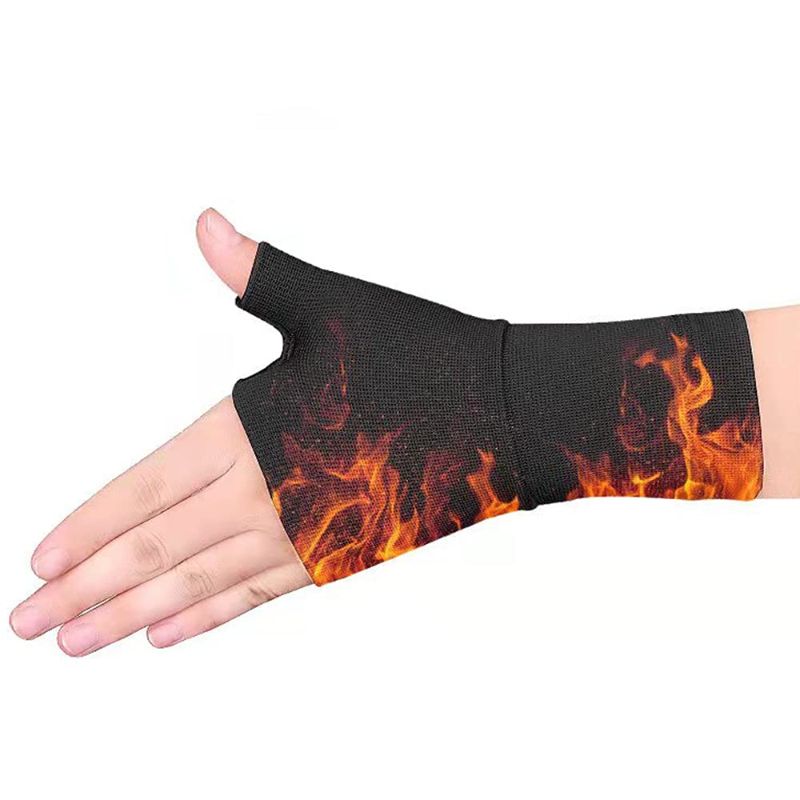 Photo 1 of 2 Pair Wrist supporter Thumb supporter Baseball Tennis Golf courses Prevention of injury Soft Daily life Fixed care of wrist Pressure Fixed Tenosynovitis Protection Breathability Made of elastic material The base of a thumb Wash (Black, Medium) 