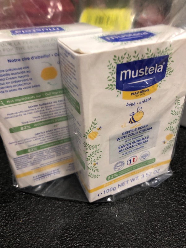 Photo 2 of 2 pack Mustela Baby Gentle Soap - Bar Soap for Dry Skin - with Natural Avocado, Cold Cream, Beeswax & Shea Butter - 3.52 oz New Packaging