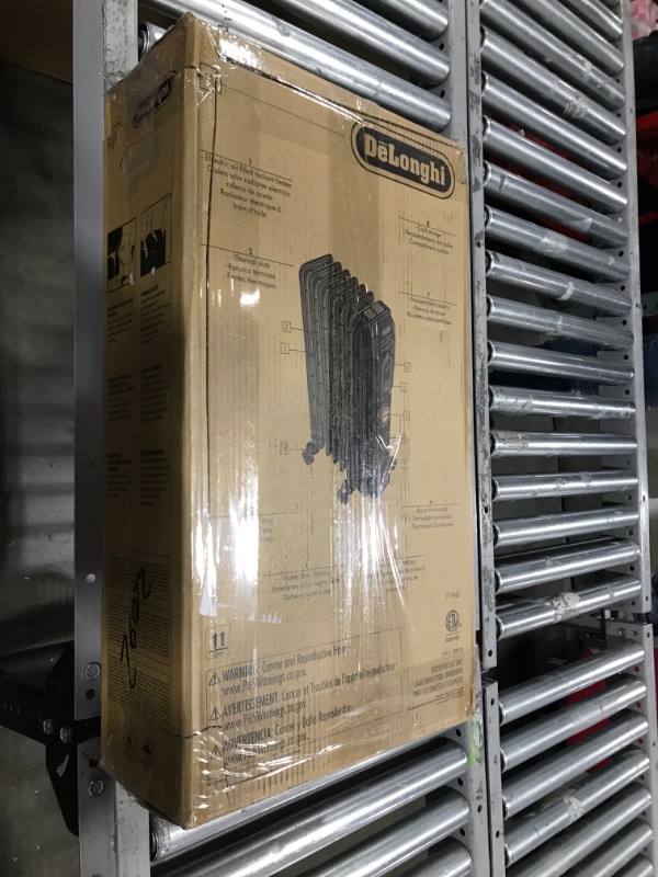 Photo 1 of **FOR PARTS ONLY** De'Longhi Comfort Temp Full Room Radiant Heater Full Room Quiet 1500W, Freestanding/Easy Install Wall Mount, Adjustable Thermostat, 2 Heat Settings, Black, HMP1500 Black Black Heater   --front casing wont stay on...