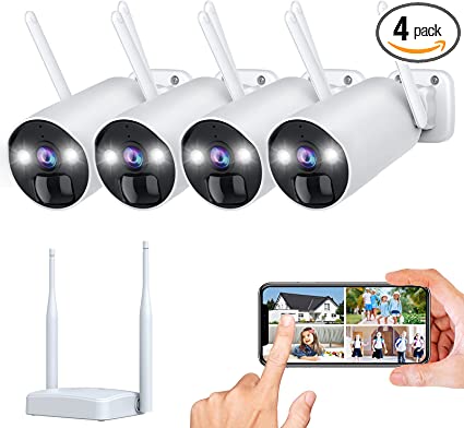 Photo 1 of 100% Wire-Free Wireless 4 Security Camera System with Months Battery Life, 2