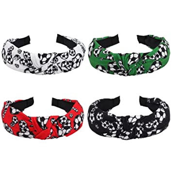 Photo 1 of  Headbands for Women Girls Yoga Twist Hair Bands Knotted Football Hair Accessories 2 PKS OF 4