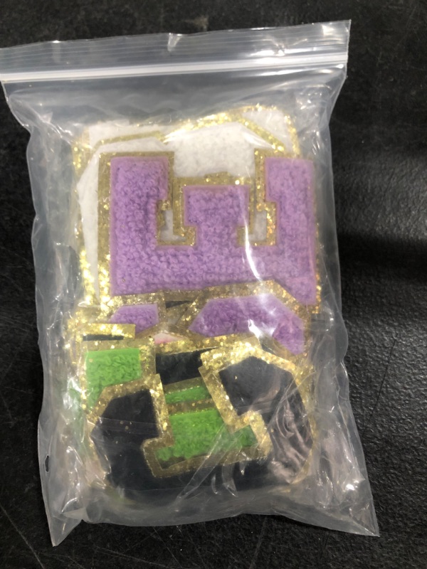 Photo 1 of 26 Pieces Chenille Iron on Patches Sew on Patches LETTERS