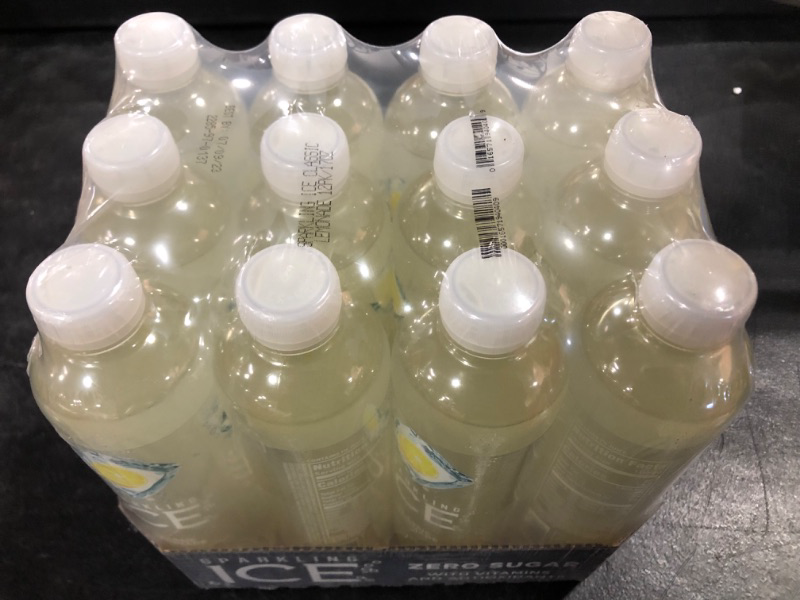 Photo 2 of Sparkling Ice, Classic Lemonade Sparkling Water, Zero Sugar Flavored Water, with Vitamins and Antioxidants, Low Calorie Beverage, 17 oz Bottles (Pack of 12) 
EXP 7/9/2023