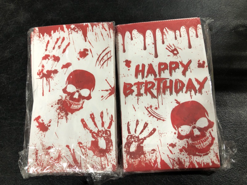 Photo 2 of 30 Pieces Halloween Bloody Favor Bags Bloody Birthday Party Treat Candy Goodie Bags Horror Bloody Skull Footprint Handprint Gift Bags for Bloody Theme Halloween Party Supplies Decor, 8.3 x 4.7 Inch
2 PKS
