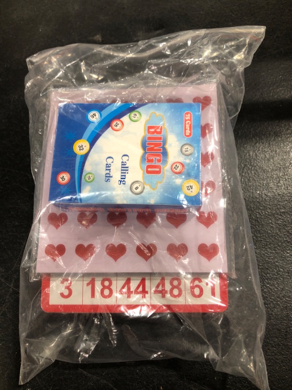 Photo 2 of Yuanhe Bingo Game Set with 100 Bingo Cards, 36 Bingo Stickers and Deck of Bingo Calling Cards for Large Group Bingo Cards+stickers +Calling Cards